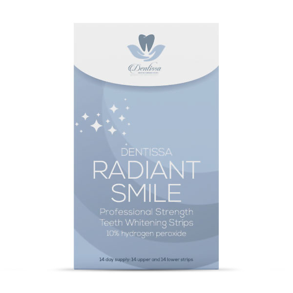 Dentissa Radiant Smile Whitening Strips - 10% Hydrogen Peroxide - 28ct
