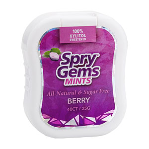 Spry Gems Natural Xylitol Mints - Berry - 40ct